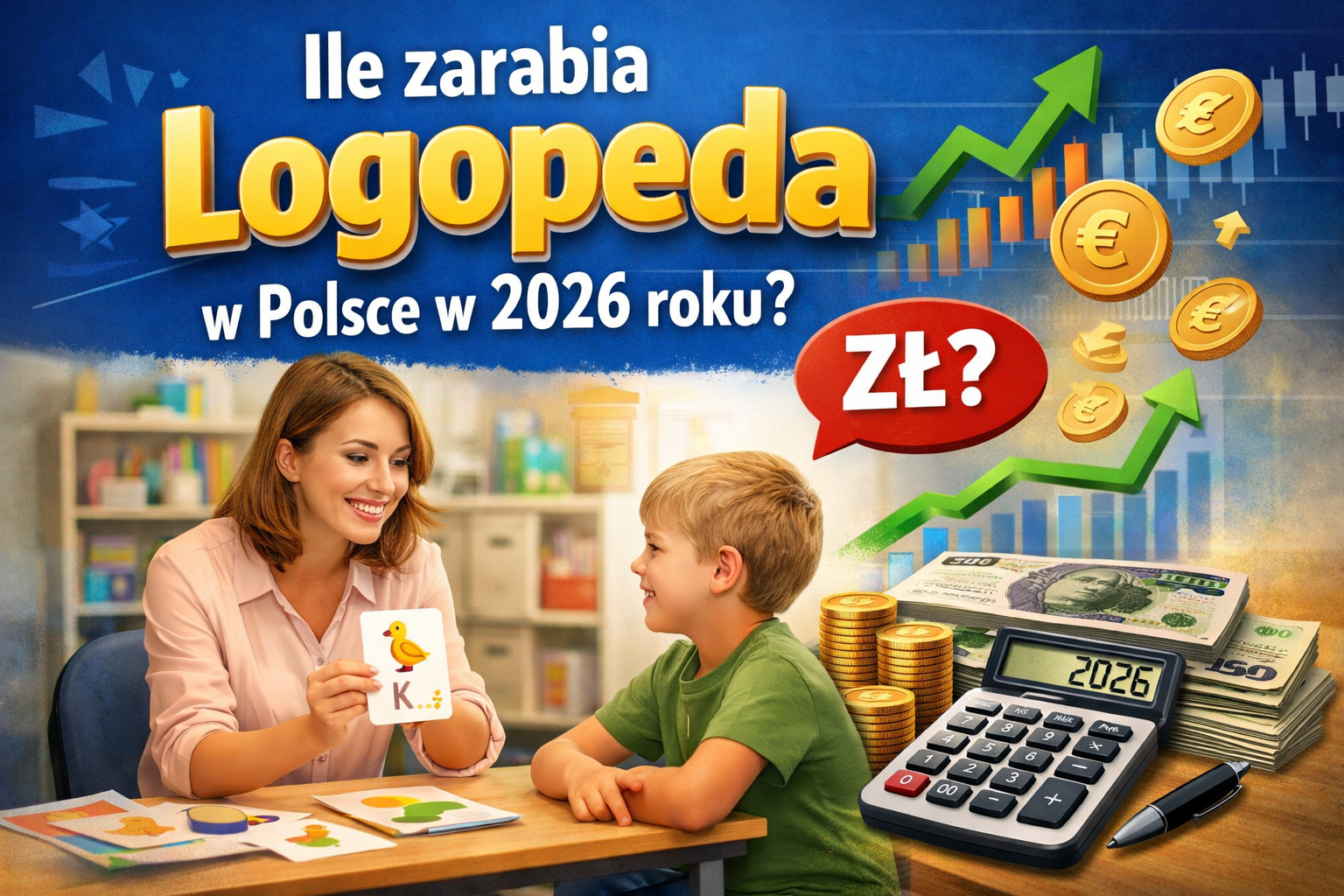 Ile zarabia logopeda w Polsce w 2026 roku?